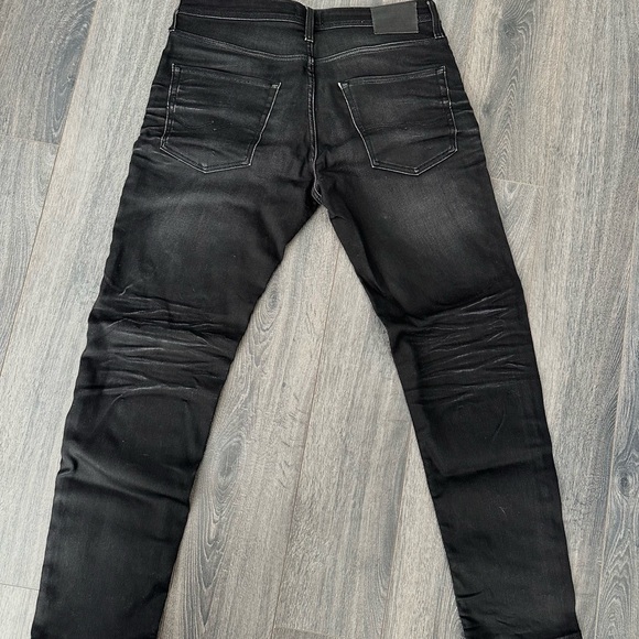 Men's Jack & Jones Black Denim Jeans - Picture 3 of 4